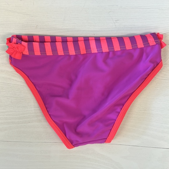 NWT deux par deux Vivid Pink Ribbon Triangle Bikini - Picture 6 of 7